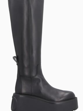 Valentino Garavani Black Over-the-Knee Platform Boots
